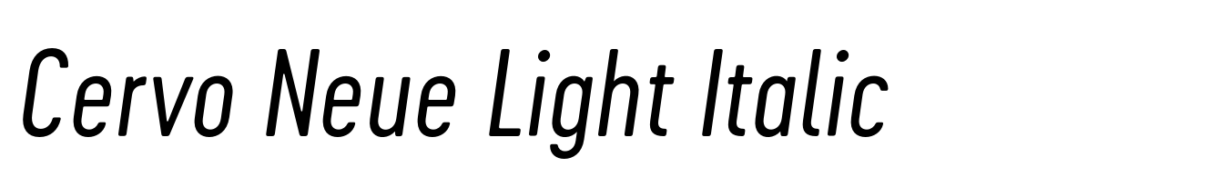Cervo Neue Light Italic